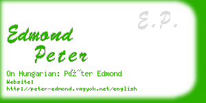 edmond peter business card